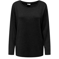 JDY Haut fluide manches longues col rond Femme NOIR Discount