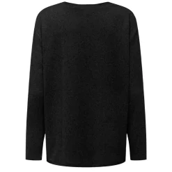 JDY Haut fluide manches longues col rond Femme NOIR Discount