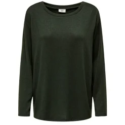 JDY Haut fluide manches longues col rond Femme KAKI Discount