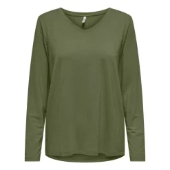ONLY Haut harly pailleté col v regular fit Femme KAKI Best