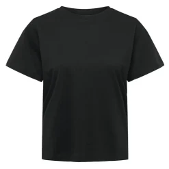 JDY Haut manches courtes Pisa col rond 100% coton cloud dancer Femme NOIR Outlet