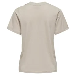 JDY Haut manches courtes Pisa col rond 100% coton cloud dancer Femme BEIGE Discount