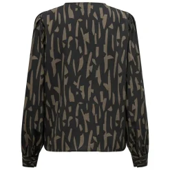 JDY Haut manches longues col v regular fit Divya sanshelle Femme MARRON Hot