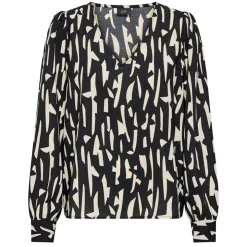 JDY Haut manches longues col v regular fit Divya sanshelle Femme BLANC ECRU Discount