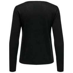 JDY Haut manches longues dentelle décolleté Femme NOIR Best