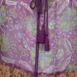 ANTIK BATIK Haut manches longues loah transparent à fleurs Femme ROSE