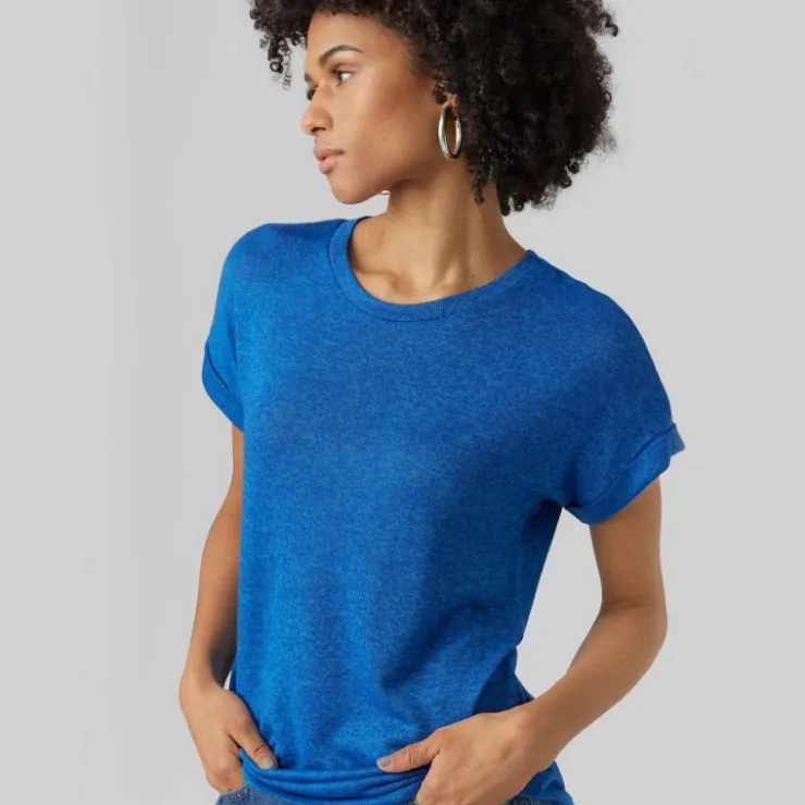 VERO MODA Haut manches tombantes Femme BLEU ROI Hot