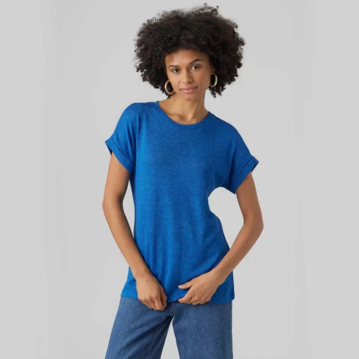 VERO MODA Haut manches tombantes Femme BLEU ROI Hot