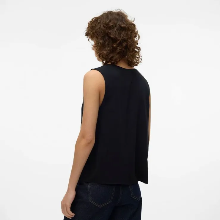 VERO MODA Haut sans manches avec col en v Femme NOIR Outlet