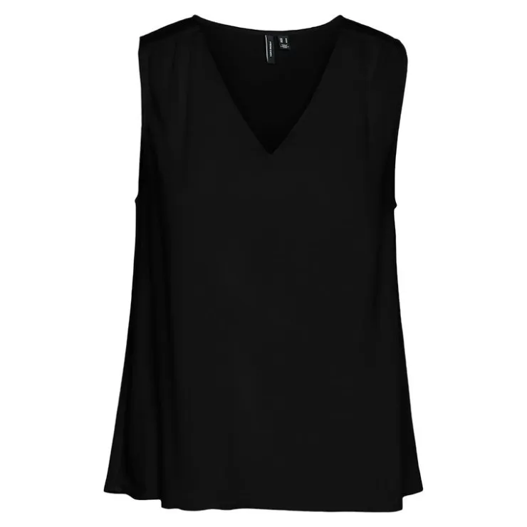 VERO MODA Haut sans manches avec col en v Femme NOIR Outlet