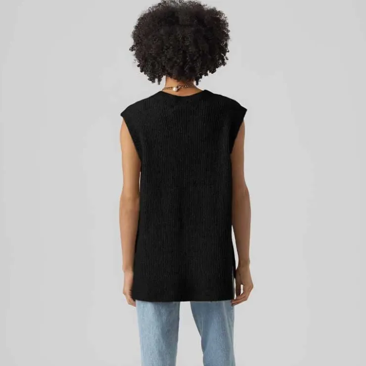 VERO MODA Haut sans manche col V fluide femme NOIR Discount