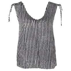 ONLY Haut sans manches à motif géométrique Femme BLANC Outlet