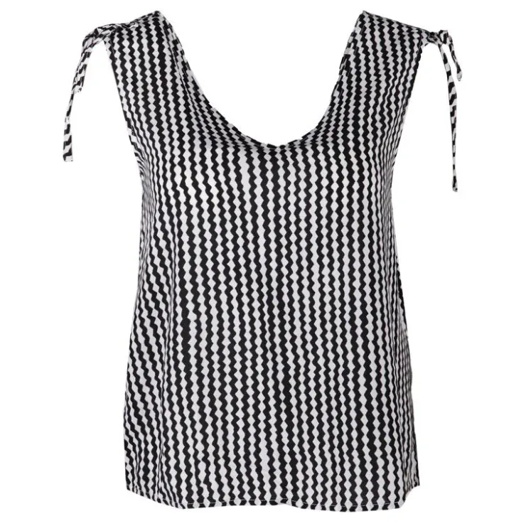 ONLY Haut sans manches à motif géométrique Femme BLANC Outlet