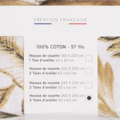 PASSION D ELLY Housse couette multi couleurs 220*240cm 2 taies 63*63cm GRIS CLAIR Online