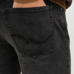 JACK & JONES Jean à boutons black denim glenn taille basse Homme NOIR Sale