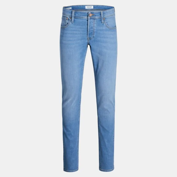 JACK & JONES Jean à boutons blue stretch denim mike Homme BLEU CLAIR Best
