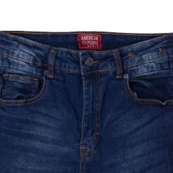 AMERICAN PEOPLE Jean bleu foncé Atlanta denim taille haute Femme BLEU FONCE New