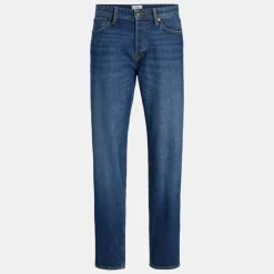 JACK & JONES Jean foncé denim Chris coton taille haute Homme BLEU Clearance
