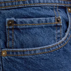 JACK & JONES Jean foncé denim Chris coton taille haute Homme BLEU Clearance