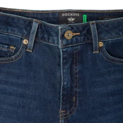 DOCKERS Jean brut slim effet délavé Femme BLEU FONCE Best