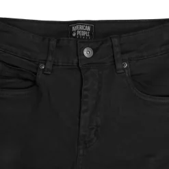 AMERICAN PEOPLE Jean cargo denim Denver slim Femme NOIR