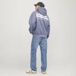 JACK & JONES Jean Chris taille haute relaxed fit Homme BLEU Sale