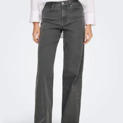 ONLY Jean denim sanna coupe large Femme GRIS