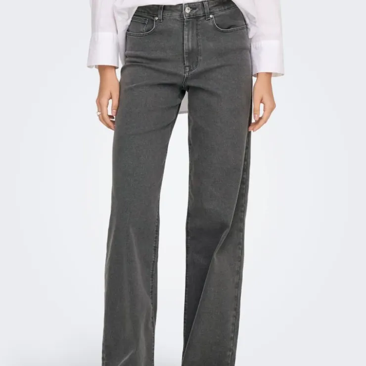 ONLY Jean denim sanna coupe large Femme GRIS