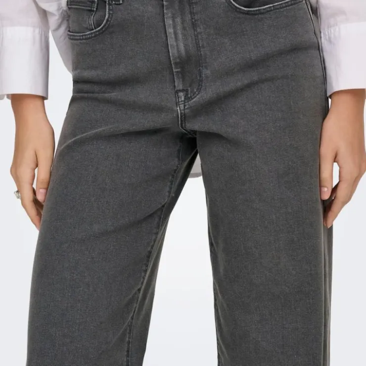 ONLY Jean denim sanna coupe large Femme GRIS