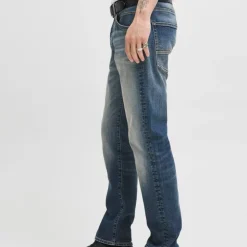 JACK & JONES Jean délavé Mike fuselé denim Homme BLEU FONCE Hot