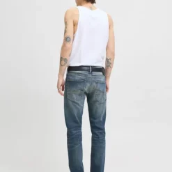 JACK & JONES Jean délavé Mike fuselé denim Homme BLEU FONCE Hot