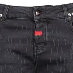 THE NEW DESIGNERS Jean gris à strass Femme NOIR Discount