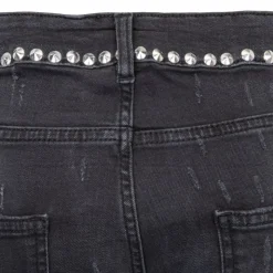 THE NEW DESIGNERS Jean gris à strass Femme NOIR Discount