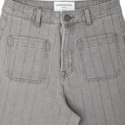 LA PETITE ETOILE Jean atlanty à strass avec poches Femme GRIS Outlet