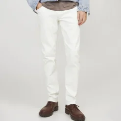 JACK & JONES Jean lily slim fit taille basse en coton Homme BLANC Clearance