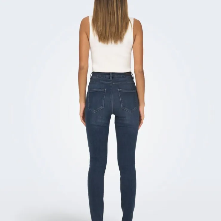 ONLY Jean mila blue black denim skinny Femme GRIS Hot