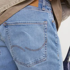 JACK & JONES Jean regular coton Clark denim Homme BLEU Discount