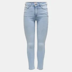 JDY Jean skinny denim fermeture à boutons Femme BLEU CLAIR New