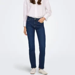 ONLY Jean slim brut Louie zippé Femme BLEU FONCE Online