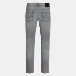 JACK & JONES Jean zippé grey denim clark stretch tapered Homme GRIS New