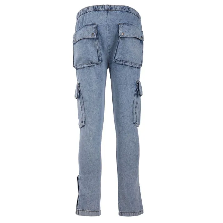 BILL TORNADE Jogging jean délavé cargo john en coton Homme BLEU Best