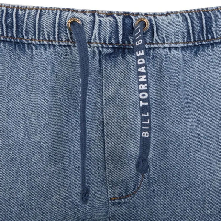 BILL TORNADE Jogging jean délavé cargo john en coton Homme BLEU Best