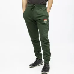 HELVETICA Jogging monaco coton Homme VERT FONCE New