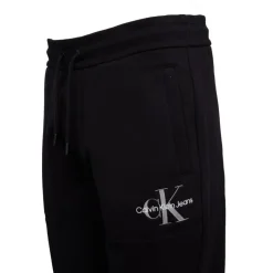 CALVIN KLEIN Jogging élastique en coton Homme NOIR Discount