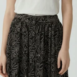 LES TROPEZIENNES PAR M.BELARBI Jupe boutonnée imprimé fleurs avec motifs Femme NOIR Discount