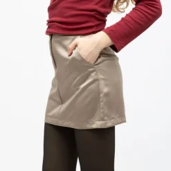 IMPERIAL Jupe courte satinée de tailleur Femme MARRON CLAIR New