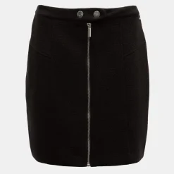 DEELUXE 74 Jupe courte zippée marva black Femme NOIR Discount