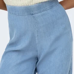ONLY Jupe culotte évasée taille élastique Femme BLEU CLAIR Sale