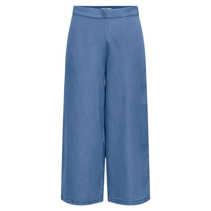 ONLY Jupe culotte évasée taille élastique Femme BLEU Clearance