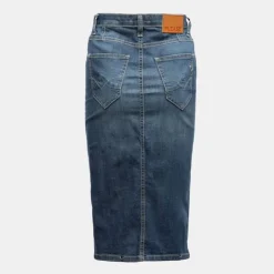 PLEASE Jupe denim fourreau délavé Femme BLEU Online